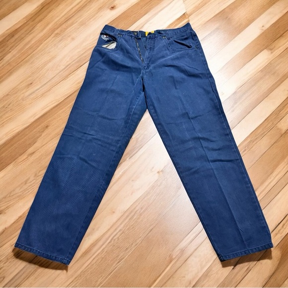 Cruise Control Jeans 32x34 Navy Blue Denim Pants Embroidered Logo Streetwear - Picture 13 of 13